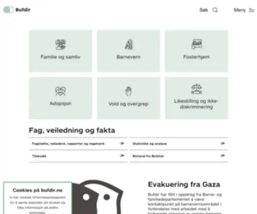 Bufetat.no(Og familiedirektoratet) Screenshot