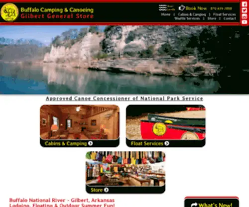 Buffalocabins-Canoes.com(Buffalo Camping and Canoeing at the Gilbert General Store) Screenshot