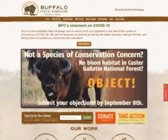 Buffalofieldcampaign.org(Buffalo Field Campaign) Screenshot