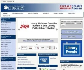 Buffalolib.org(The mission of the Buffalo and Erie County Library) Screenshot