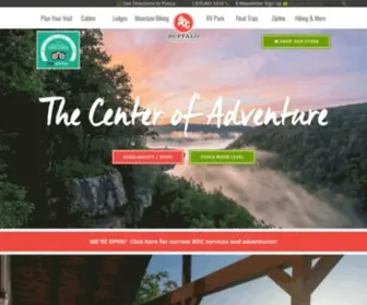 Buffaloriver.com(Buffalo National River Cabins and Canoeing in Beautiful Ponca) Screenshot