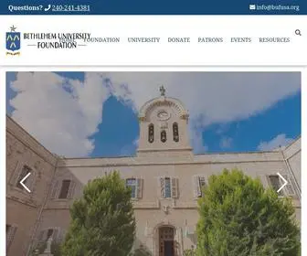 Bufusa.org(Bethlehem University Foundation) Screenshot