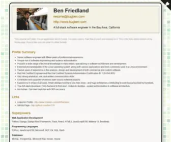 Bugben.com(Ben Friedland) Screenshot