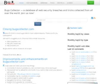 Bugscollector.com(Bugscollector) Screenshot