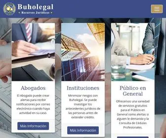 Buholegal.com(Monitoreo de Actividad Judicial y Lista de Acuerdos en M) Screenshot