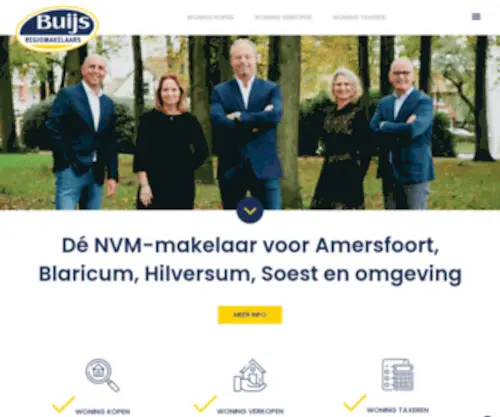 Buijsregiomakelaars.nl(Buijs Regiomakelaars voor Amersfoort) Screenshot