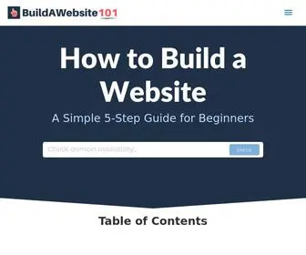 Buildawebsite101.org(How to Build a Website) Screenshot