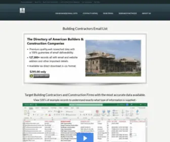 Builders-Constructioncompanies.com(Building Contractors Email List) Screenshot