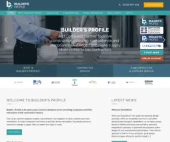 Buildersprofile.co.uk(Builder's Profile Questionnaire) Screenshot