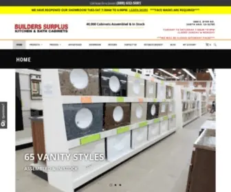 Builderssurplus.net(Kitchen And Bath Cabinets) Screenshot