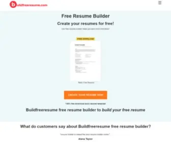 Buildfreeresume.com(Best Free Resume Builder For 2020) Screenshot
