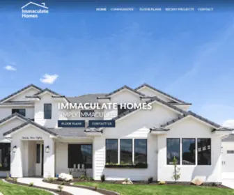 Buildimmaculate.com(Immaculate Homes) Screenshot