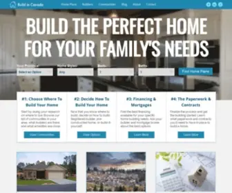 Buildincanada.ca(Helping Families Build Their Dream Home) Screenshot