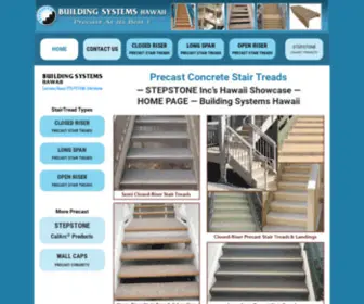 Buildingsystemshawaii.com(Precast Concrete StairTreads) Screenshot