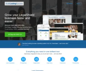 Buildlastingsuccess.com(#1 LegalShield Marketing System) Screenshot