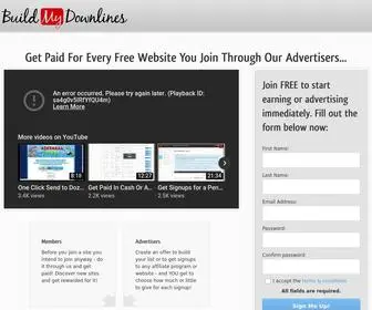 Buildmydownlines.com(Build Your Downline) Screenshot