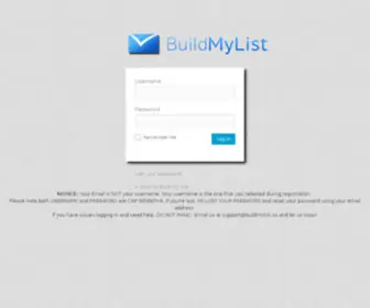 Buildmylistmembers.com(Build My List) Screenshot