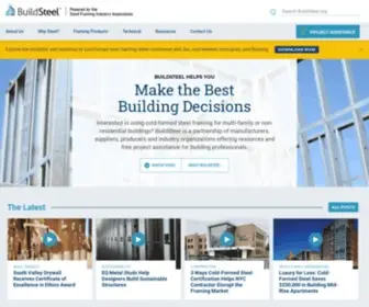 Buildsteel.org(Cold-formed Steel Framing Resources) Screenshot