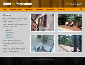 Buildtoperfection.com.au(Decking, Pergolas, Renovations, Extensions, Carports, Bathrooms) Screenshot