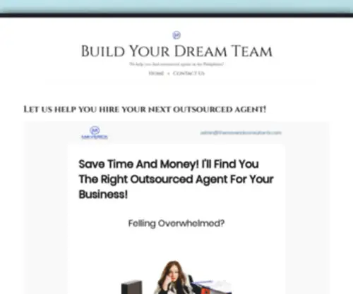 Buildyourdreamteam.club(Let us help you hire your next outsourced agent) Screenshot