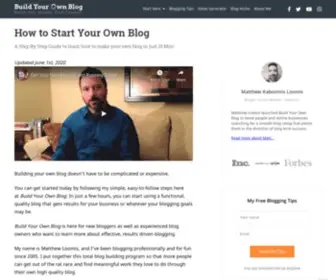 Buildyourownblog.net(Blogging for Beginners Guide) Screenshot