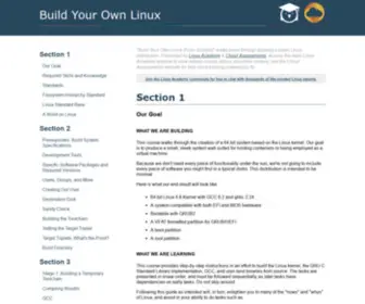 Buildyourownlinux.com(Build Your Own Linux) Screenshot