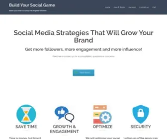 Buildyoursocialgame.com(Boost your social accounts with targeted followers) Screenshot