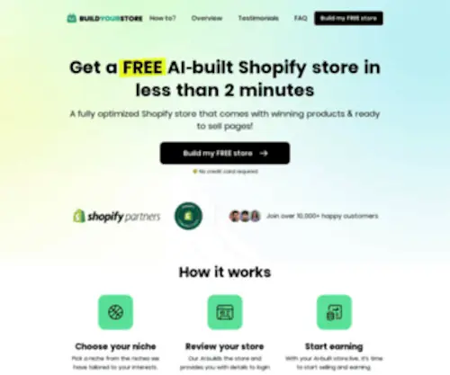 Buildyourstore.ai(Build Your Store) Screenshot