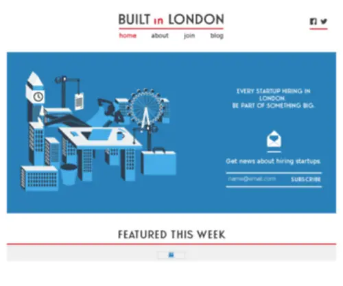 Builtinlondon.co(A showcase of technology startups in London) Screenshot