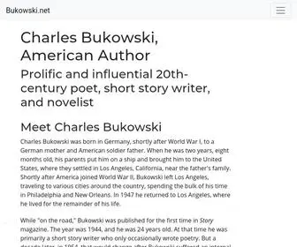 Bukowski.net(Charles Bukowski bibliography) Screenshot