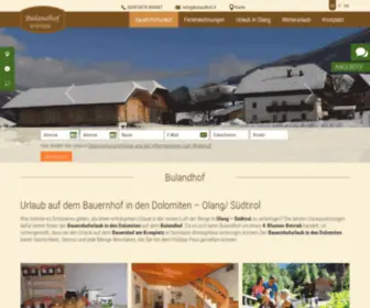 Bulandhof.it(Urlaub am Bauernhof in den Dolomiten) Screenshot