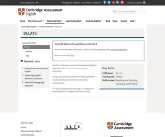 Bulats.org(Language skills for success in business and industry) Screenshot