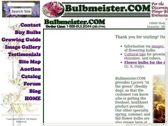 Bulbmeister.com(Flower Bulbs in the Garden and Landscape) Screenshot