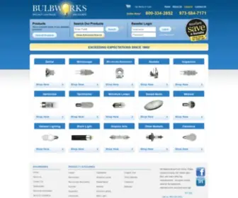 Bulbworks.com(Replacement Light Bulbs and Sockets for all your Lighting Needs) Screenshot