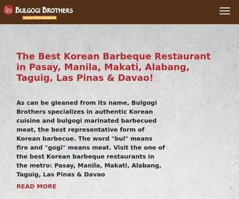 Bulgogibrothers.com.ph(Bulgogi Brothers) Screenshot