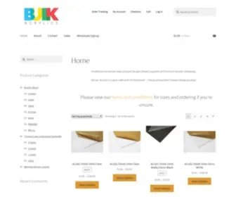 Bulkacrylics.com.au(Bulk Acrylics) Screenshot