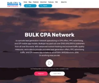 BulkcPa.com(The industry's leading performance marketing Content Locking) Screenshot