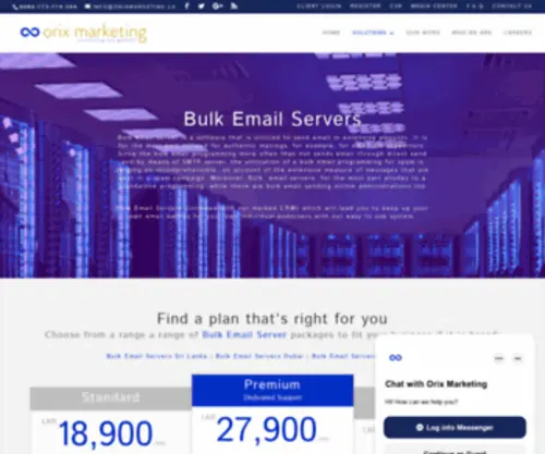 Bulkemailservers.net(Orix Marketing) Screenshot