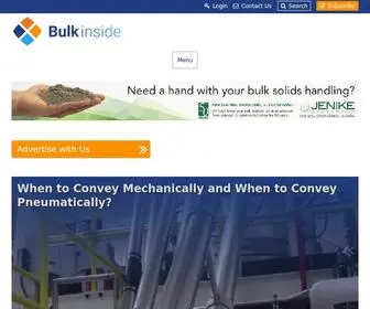 Bulkinside.com(Bulk Solids Handling & Processing Innovations) Screenshot