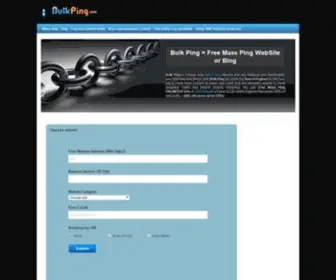 Bulkping.com(Free Mass Ping Unlimited Websites or Blogs or RSS on) Screenshot
