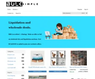 Bulksimple.com(Wholesale Lots) Screenshot