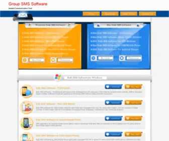 Bulksmsgroup.com(Group SMS Software for windows and mac send bulk text SMS from PC) Screenshot