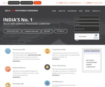 Bulksmsprovidershyderabad.com(#1 Best Bulk SMS Service Providers in Hyderabad) Screenshot