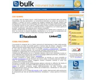 Bulksrl.it(Azienda leader nella produzione di materiali di montaggio elettrostrumentale) Screenshot