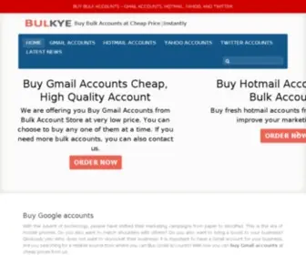 Bulkye.com(Buy Gmail Accounts Cheap) Screenshot