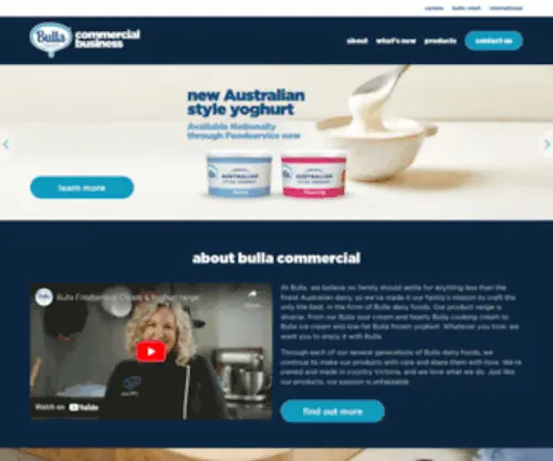 Bullafoodservice.com.au(The Bulla Food Service Website) Screenshot