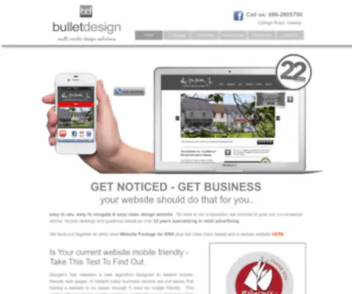 Bulletdesign.ie(Galway based Website Design) Screenshot