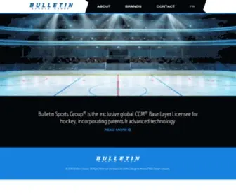 Bulletinsportsgroup.com(Bulletin Sports Group® is the exclusive global CCM®) Screenshot