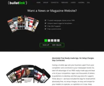 Bulletlink.com(Bulletlink's newspaper software solution) Screenshot