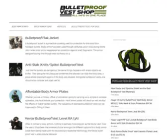 BulletproofVestshop.com(Bullet Proof Vest & Body Armor) Screenshot